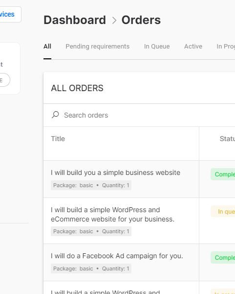 Manage your orders